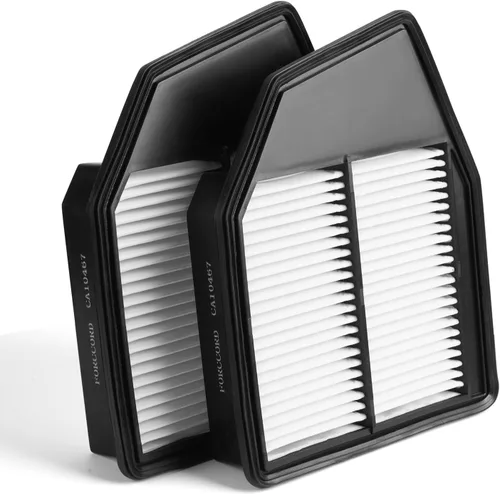 Paquete de 2 filtros de aire de motor Compatible con Honda Accord 2008-2012, Crosstour 2012-2015, L4 2.4L Filtro de aire de repuesto CA10467