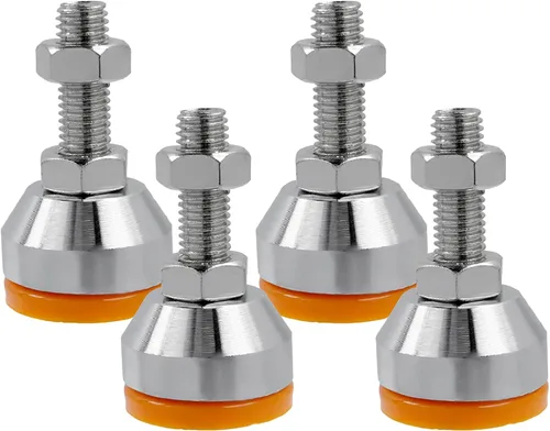 Miniatura 19 de Pies niveladores M8x50mm, capacidad de 2200 libras, deslizadores giratorios ajustables y resistentes, base antideslizante de 1.53 pulgadas