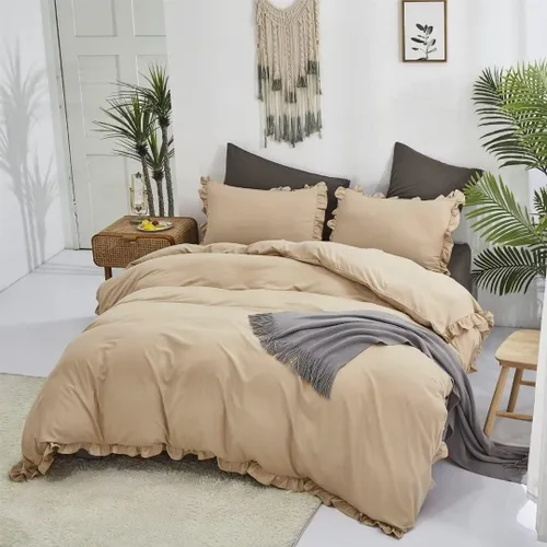 Miniatura 265 de CLOTHKNOW - Juego de edredón verde militar tamaño completo de 3 piezas, juego de ropa de cama verde oscuro, edredón suave con 2 fundas de almohada