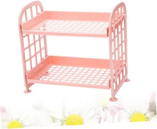 Miniatura 5 de COLLBATH Estante de almacenamiento de plástico para baño, organizador de encimera para cocina y sala de estar, diseño de fácil instalación, estante
