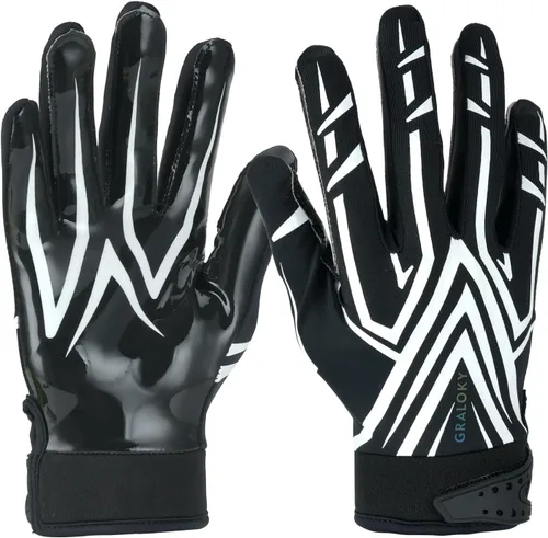 Guantes de fútbol Graloky para hombres, mujeres y niños, guantes de fútbol juvenil, guantes de palma ultra adhesiva de silicona con agarre pegajoso