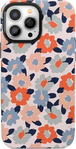 Casely Funda para iPhone 13 Pro | Campo de flores | Floral pastel | Diseño protector audaz | Compatible con MagSafe