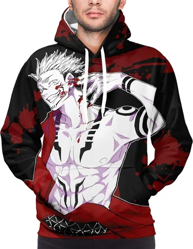 Miniatura 4 de Wipnhui Sudadera unisex con capucha de anime para hombre con estampado 3D