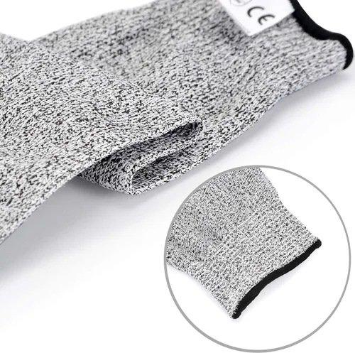 Miniatura 4 de Mangas de brazo resistentes a los cortes, protección de nivel 5, 18 pulgadas, paquete de 2 pares Safety Arm Guards Slash Resistant, Thumb Hole