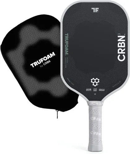 CRBN Pickleball - TruFoam Genesis - Carbon Fiber Pickleball Paddle - First-Ever 100% Foam Core Performance Paddle CRBN 3 - Alargado