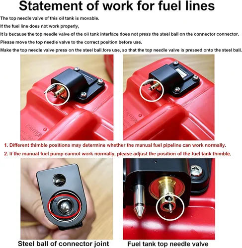 Miniatura 3 de Tnisesm Conjunto de línea de combustible de 5/16" 6 pies, con conector de goma marina para motor fuera de borda de barco, RVs, conjunto de Negro