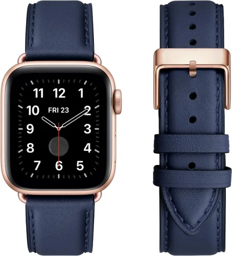 Miniatura 28 de Bandas cuadradas compatibles con Apple Watch de 38 mm, 40 mm, 41 mm, 42 mm, 44 mm, 45 mm, 49 mm, correa de muñeca de cuero genuino para iWatch SE