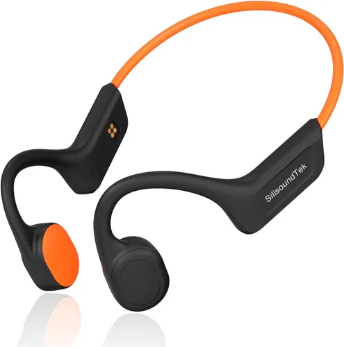 Auriculares de conducción ósea, auriculares Bluetooth inalámbricos impermeables IPX7, auriculares de oreja abierta, micrófono integrado Bluetooth
