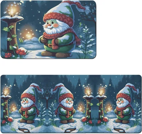 Miniatura 6 de Tapete de baño de gnomos de Navidad para bañera, antideslizante, de secado rápido y absorbente, tierra de diatomeas, fregadero, dormitorio, cocina