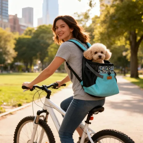 Miniatura 6 de Cinf Transportador para perros extra pequeño ajustable en la parte delantera y trasera, mochila de viaje para razas de taza de té de 2 a 4 libras