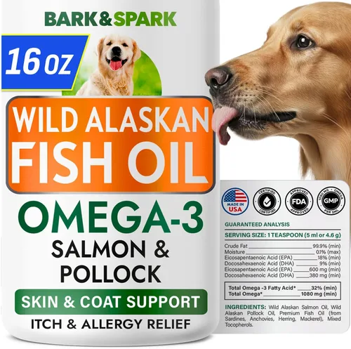 Miniatura 11 de BARK&SPARK Paquete de 2 omega 3 para perros, 360 masticables de aceite de pescado para desprendimiento de perros, alergias en la piel, alivio