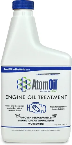 AtomOil - Aditivo de aceite para motor de coche y protección | Tratamiento de alto kilometraje de motor de nanotecnología | Tratamiento de aceite