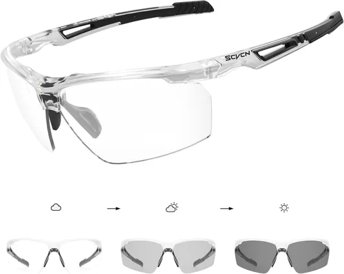 SCVCN Gafas de sol deportivas fotocromáticas para ciclismo, gafas transparentes para hombres y mujeres, protección UV400, MTB BMX, pesca, correr,