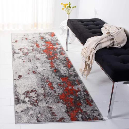 Miniatura 45 de SAFAVIEH Adirondack Collection - Alfombra decorativa, 2 pies 6 pulgadas x 4 pies, verde y gris, diseño abstracto moderno, no desprende pelusa