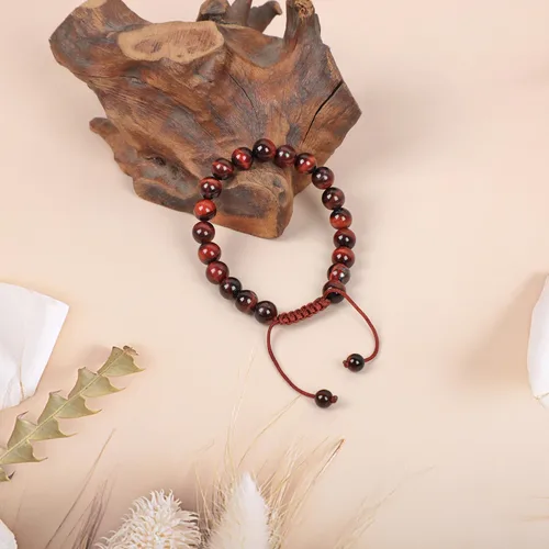 Miniatura 62 de AD Beads Pulseras de piedras preciosas unisex de 0.315 pulgadas (0.315 in), macramé curativo ajustable de 7 a 9 pulgadas Usa esta pulsera