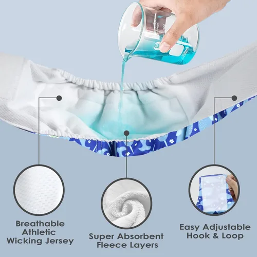 Miniatura 3 de wegreeco Pañales lavables para perros machos, paquete de 3 (ballena, talla L)