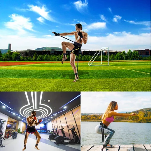 Miniatura 4 de Boxing Resistance Bands MMA Boxing Training Equipment Gear with Handles/Ankle Cuff/Belt for Men,Shadow Boxing Accessories for Kicks Full Body