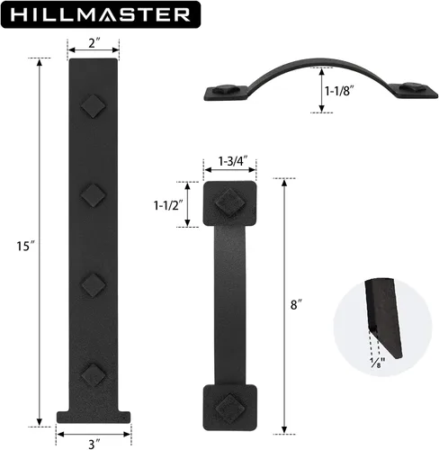 Miniatura 3 de HILLMASTER Accesorios decorativos magnéticos para puerta de garaje, 6 piezas de imanes rectangulares para puerta de garaje, acentos para puerta