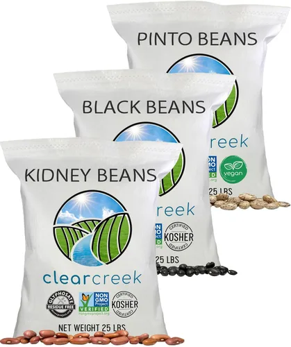 Miniatura 24 de CLEAR CREEK Frijoles certificados sin residuos de glifosato cultivados en Washington 25 libras Sin OMG Kosher Vegano No irradiado
