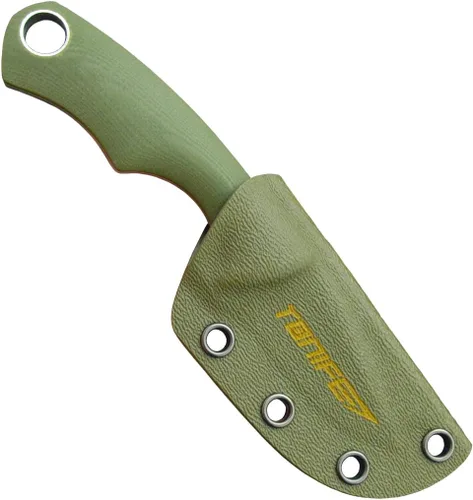Miniatura 6 de TONIFE Cuchillo para el cuello, mini cuchillo de supervivencia al aire libre, hoja afilada EDC de alta dureza de 1.7 pulgadas, cuello portátil