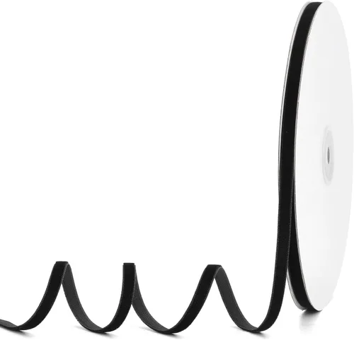 Miniatura 47 de Cinta de terciopelo negro de 1-1/2 pulgadas x 20 yardas, ideal para envolver regalos, hacer lazos para el pelo, coronas, decoración de boda y fiesta