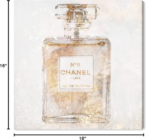 Miniatura 8 de Oliver Gal 'Parfum Glimmer' The Fashion Wall Art Decor Collection Modern Premium - Lienzo impreso 2-Rosa pastel