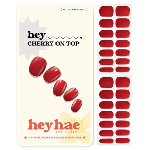 Miniatura 11 de Heyhae Tiras de uñas de gel semicuradas, no necesita lámpara LED, sólidas, amarillas, fáciles de aplicar y quitar, calidad de salón Incluye 28