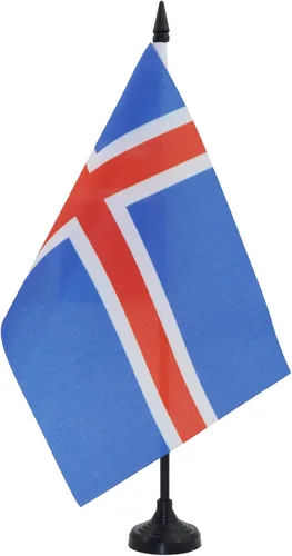 Miniatura 190 de United Kingdon Coat of arms Table Flag 5'' x 8'' - UK - British - England Desk Flag 21 x 14 cm - Black plastic stick and base - AZ FLAG Escudo