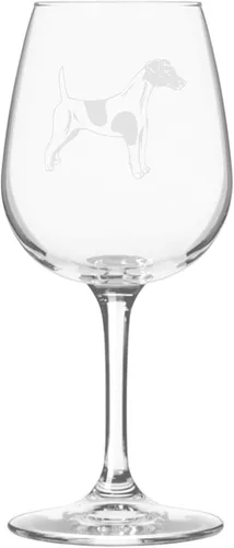 Miniatura 459 de Copa de vino de 12.75 onzas con diseño de perro grabado