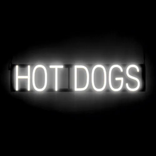 Miniatura 24 de SpellBrite HAMBURGERS Letrero para restaurantes Letreros relacionados con el comedor con aspecto de neón, luz LED roja 40.0 x 6.3 pulgadas Rojo