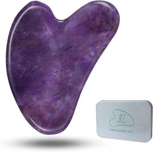 Miniatura 8 de Herramientas faciales Gua Sha, herramienta de masaje Gua Sha de obsidiana negra, herramienta de guasha de jade natural para masaje de piel facial