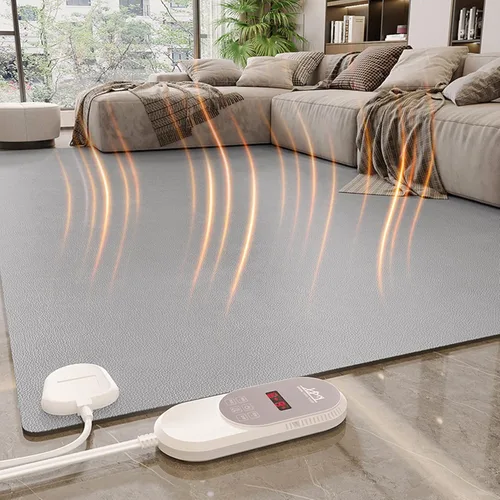Miniatura 9 de Alfombrillas eléctricas con calefacción para el suelo, tapete de yoga extra grande, calentador de área grande, calentador de pies calentado debajo