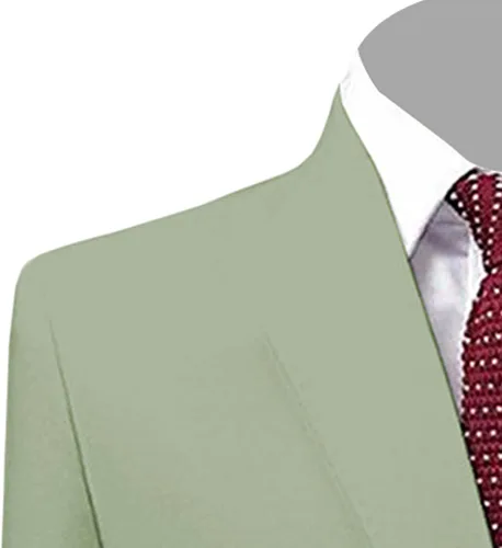 Miniatura 2 de DGKaxiyaHM Vestido básico de negocios ajustado para hombre, chaqueta formal de doble fila, 2 botones, cuello de solapa, traje de abrigo para boda