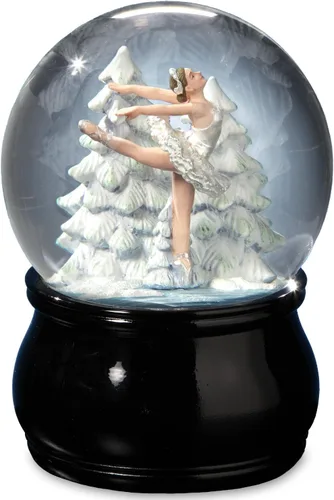 Globo de agua elegante con diseño de ballet y melodía del lago de los cisnes, de The San Francisco Music Box Company