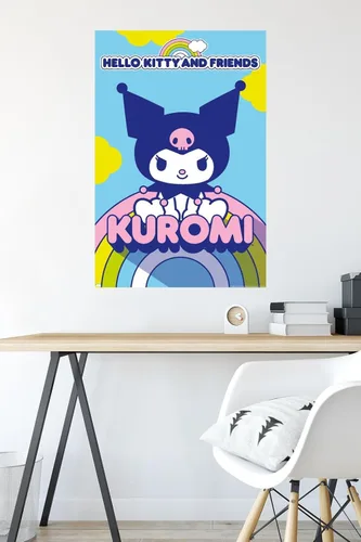 Miniatura 4 de Hello Kitty and Friends: 22 Over The Rainbow - Póster de pared Kuromi, 34 pulgadas de largo x 22.4 pulgadas de ancho, versión sin marco