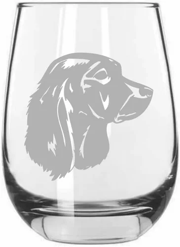 Miniatura 425 de Sakhalin Husky Dog - Copa de vino grabada personalizada de 15.25 onzas sin tallo
