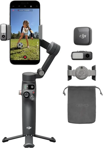 Miniatura 12 de DJI Osmo Mobile 7P Bundle, estabilizador de cardán para iPhone, Android, seguimiento nativo, iluminación, cardán de teléfono de 3 ejes, barra
