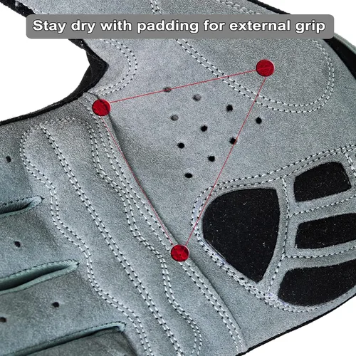 Miniatura 8 de SAWANS Guantes de ciclismo de medio dedo, guantes de ciclismo de montaña de carretera, antideslizantes, amortiguadores, acolchados, transpirables