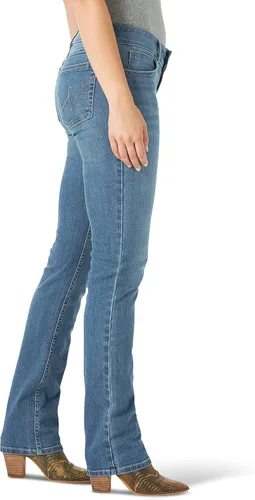 Miniatura 3 de Wrangler Aura - Mezclilla elástica de tiro regular con bolsillo bordado para mujer