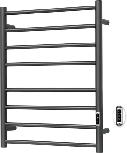 Miniatura 14 de Toalleros térmicos para baño, calentadores eléctricos de toallas para montar en la pared con temporizador y control de temperatura, calentador