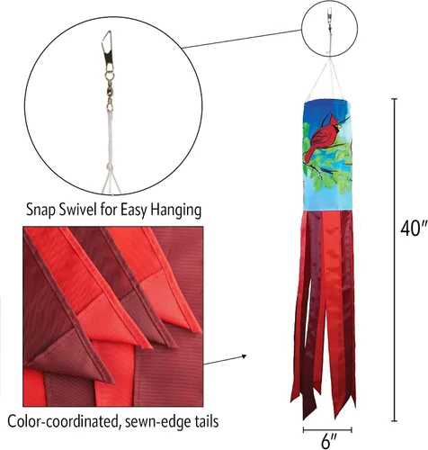 Miniatura 5 de In the Breeze 5072 — Birdhouse Garden 40 pulgadas Windsock — Decoración colorida para colgar al aire libre