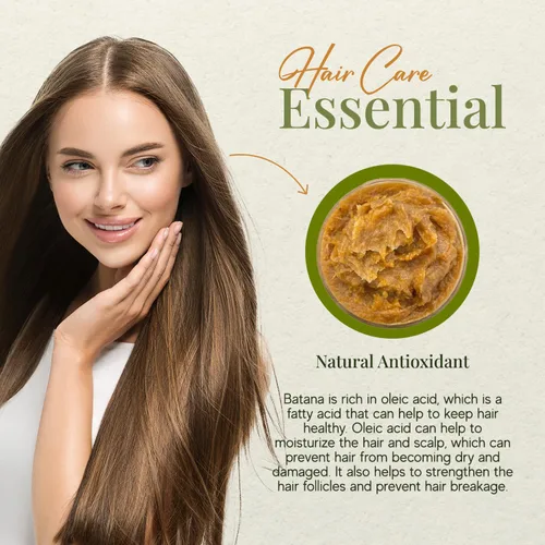 Miniatura 2 de Aceite de batana real para el crecimiento del cabello, 100% puro y natural, 16 onzas líquidas