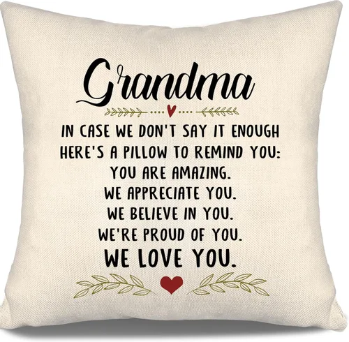 Miniatura 23 de En caso de que no lo diga lo suficiente aquí hay una almohada para recordarte que eres increíble, te aprecio, te quiero. Funda de almohada para tía