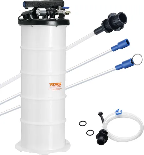Miniatura 9 de VEVOR Bomba extractora de fluidos neumática/manual de 15L, extractor de líquido al vacío para cambiador de aceite, bomba de cambio de aceite