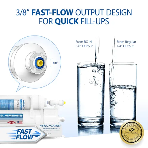 Miniatura 5 de APEC Water SystemsUltimate RO-HI TOP TIER TIER CERTIFICADO SUPRETE CERTIFICADO SISTEMA DE FILTRO DE AGUA BEBIDA DE LA OSMOSIS OSMOSIS INVERCIAL DE
