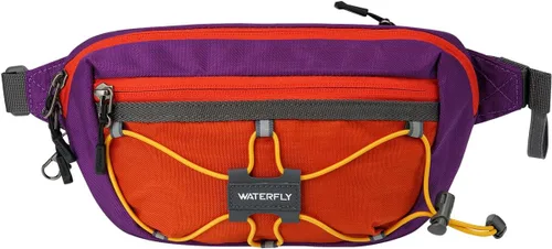 Miniatura 8 de WATERFLY Riñonera ligera y pequeña: Bolso de 1.5L, mini, delgado, cruzado, de cintura, con bloqueo RFID, antirrobo y resistente al agua para Negro