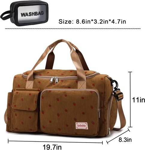Miniatura 408 de Pequeña bolsa de gimnasio para mujer, bolsa de viaje con compartimento para zapatos