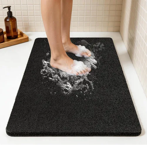 Miniatura 38 de Joyhalo Tapete de ducha antideslizante, de secado rápido, para ducha, bañera, baño, hogar, 24 x 24 pulgadas, color aguamarina