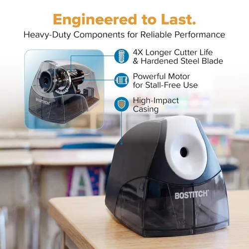 Miniatura 5 de Saca puntas eléctrico compacto de escritorio Stanley Bostitch, Negro