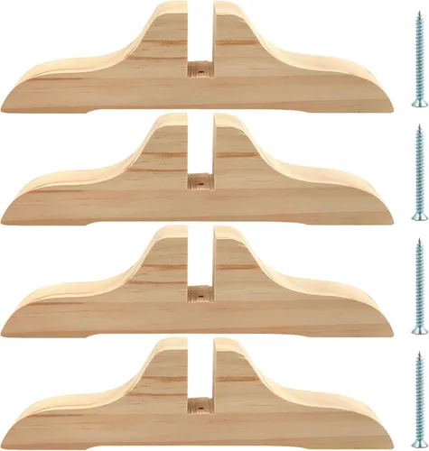 CALIDAKA 4pcs plegable de madera divisor de habitación con tornillos, soporte de pantalla de privacidad pies partición para hotel oficina en casa